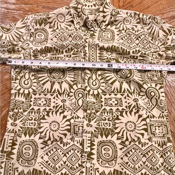 Vintage 60s mid century MCM Twiggy shift mini dress aztec John Meyer of‎ Norwich - Picture 16 of 16